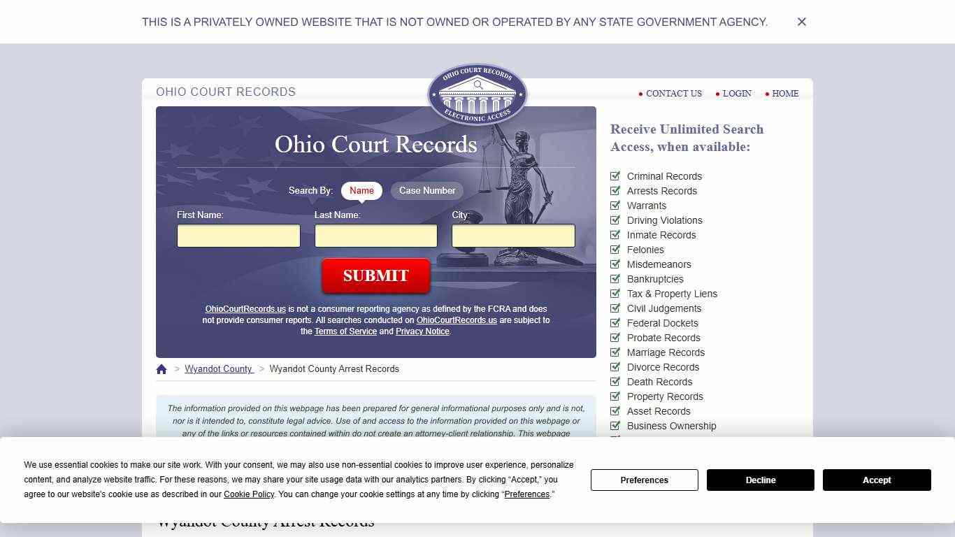 Wyandot County Arrest Records | OhioCourtRecords.us
