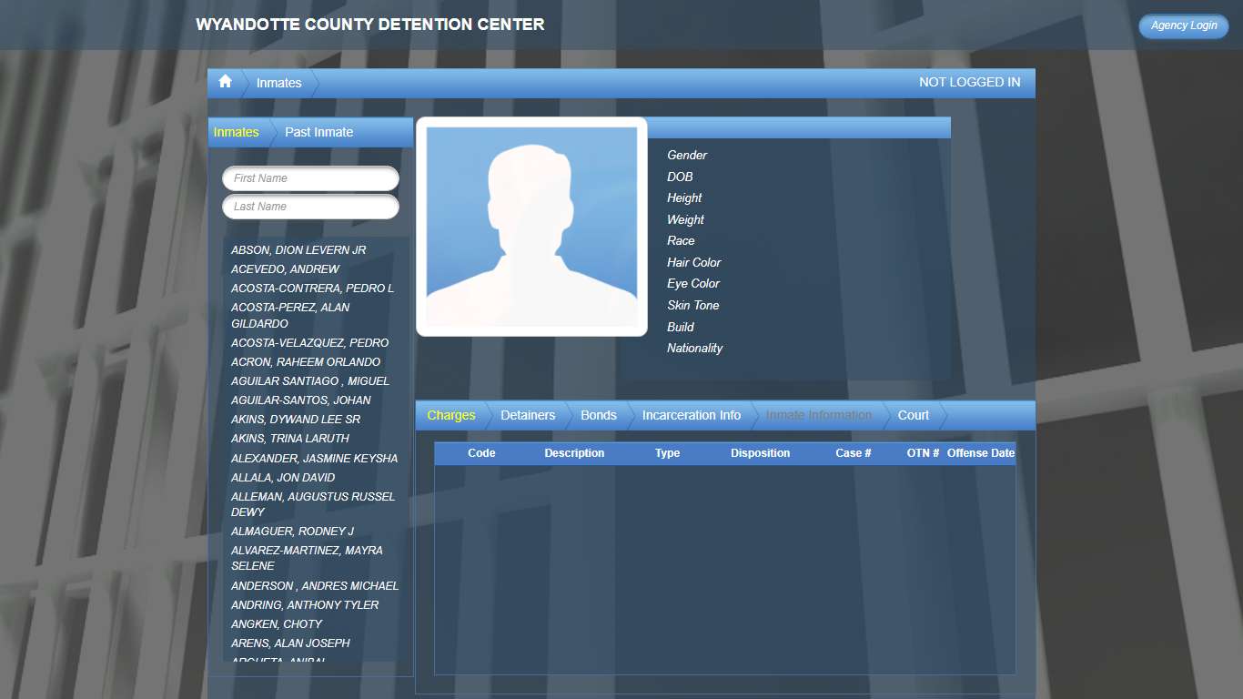 Current Inmates - Wyandotte County Detention Center