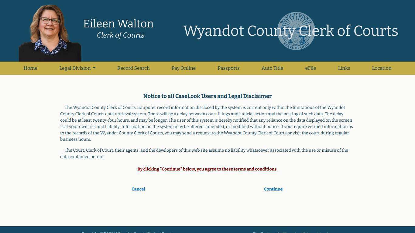 Wyandot County Clerk of Courts - Record Search